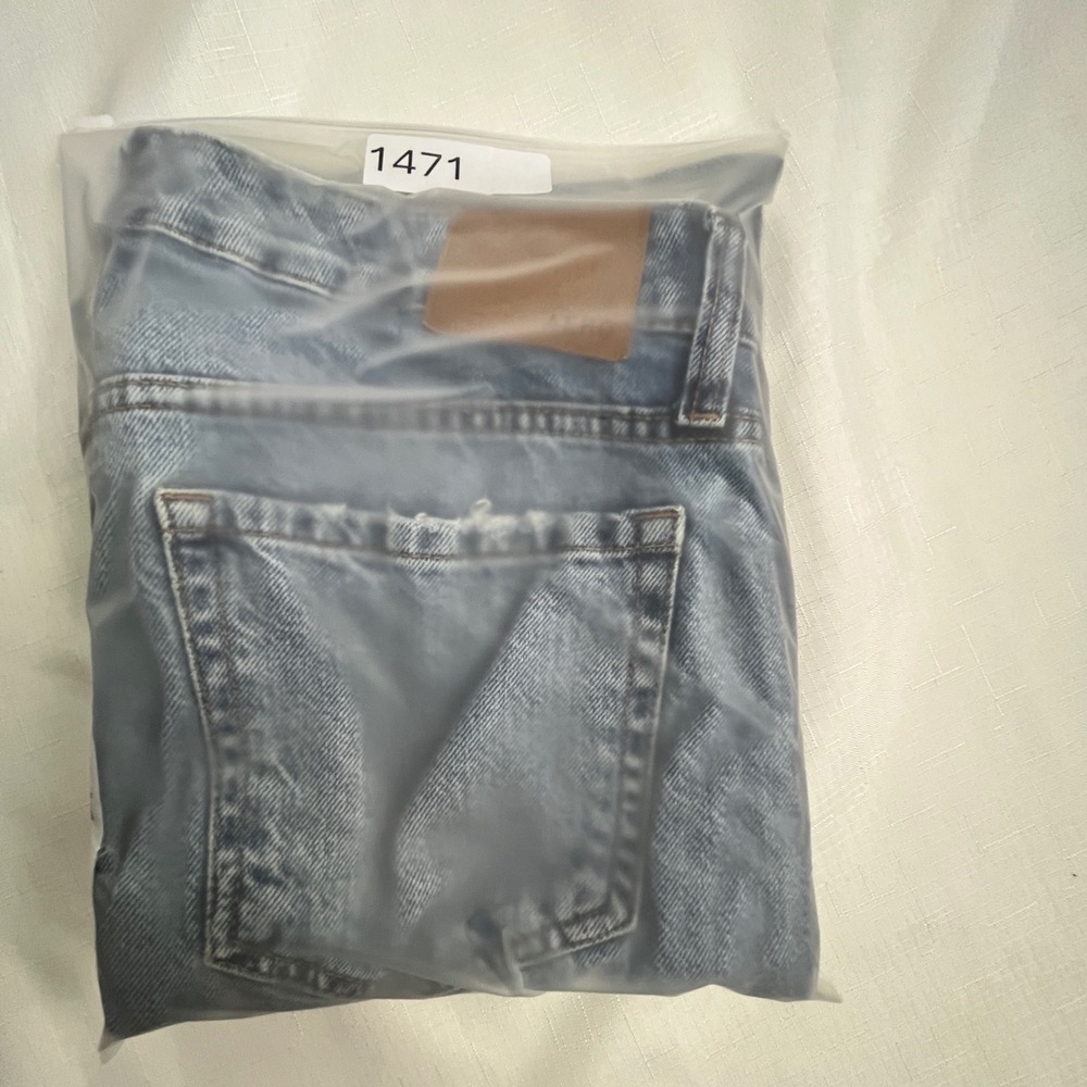 Aeropostale Low Rise Baggy Jeans Womens 4 Regular Blue Distressed Ripped Denim - Picture 13 of 13